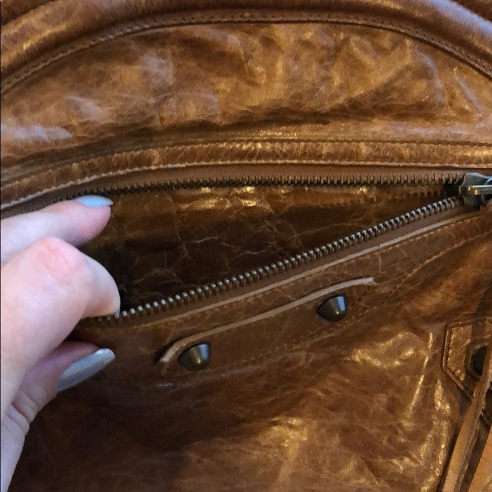 Balenciaga rare Oval clutch truffle brown chevre - Picture 10 of 10